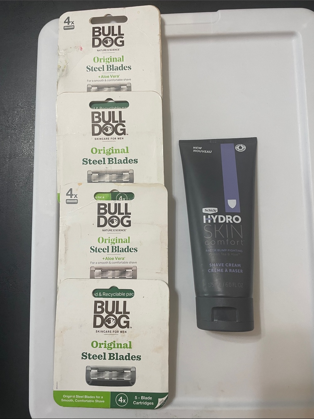 Bull Dog Original Steel Blades & 6 oz Shave Cream Bundle, NEW 16 cartridges 🪒